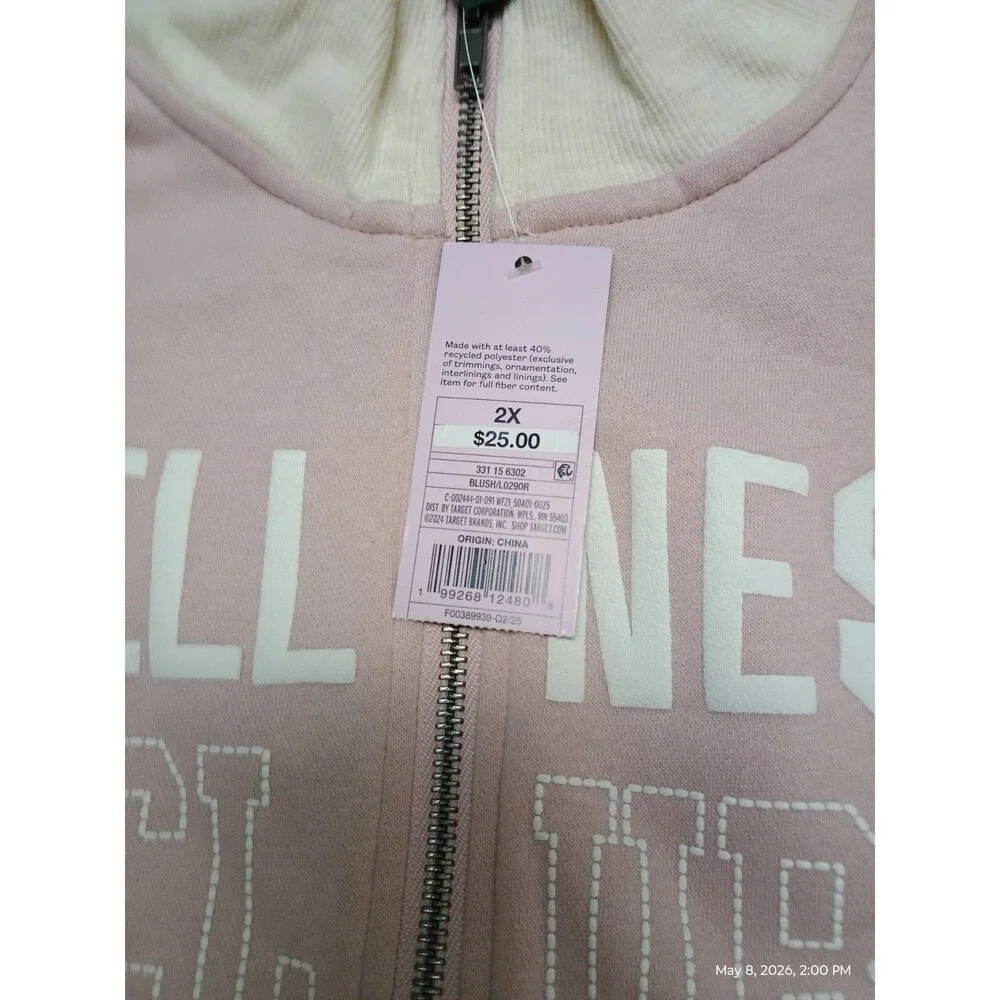 Wild fable wellness club sweatshirt pink size 2X - Picture 2 of 3